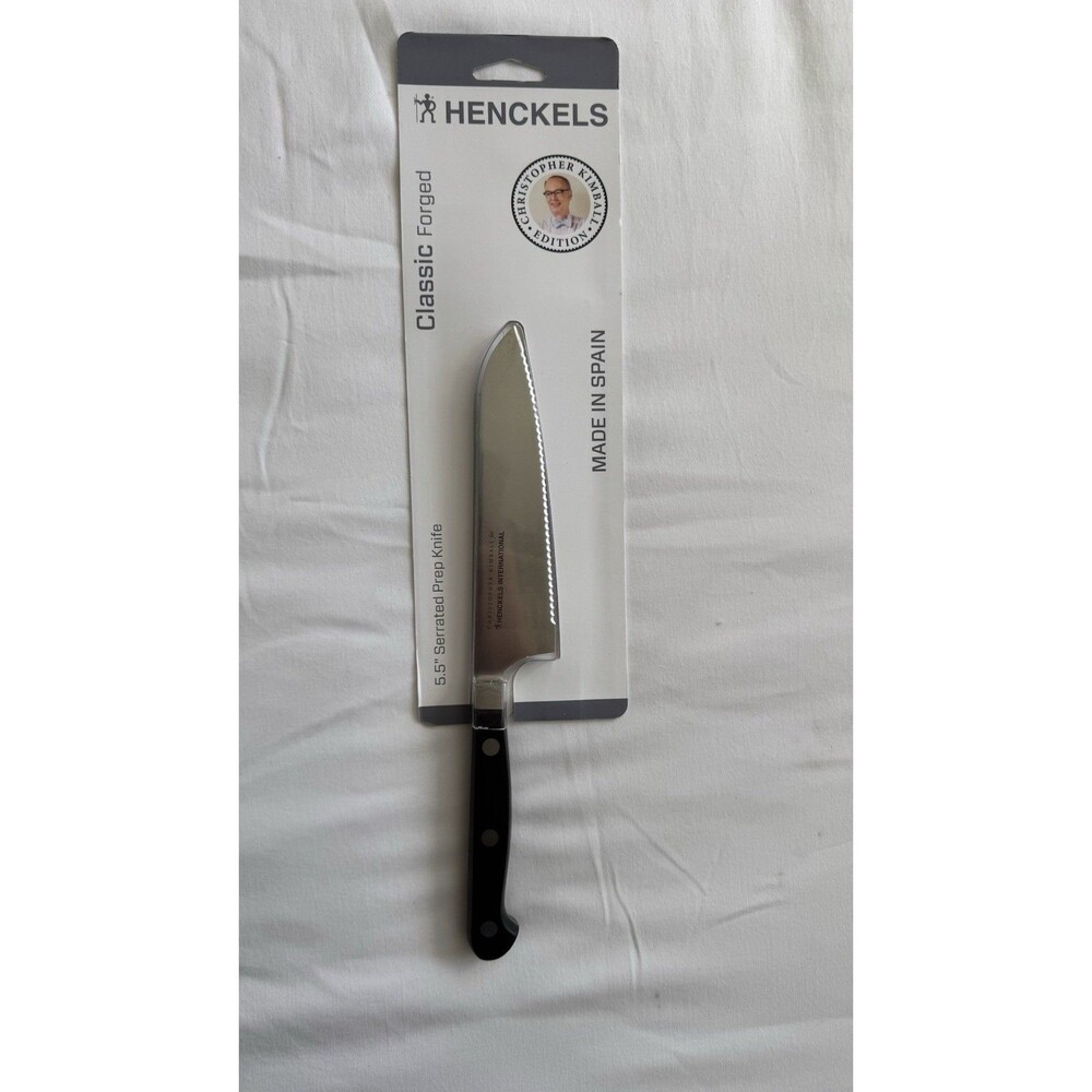 HENCKELS INTERNATIONAL CLASSIC FORGED 5.5" SERRATED PREP KNIFE - CHRISTOPHER KIM